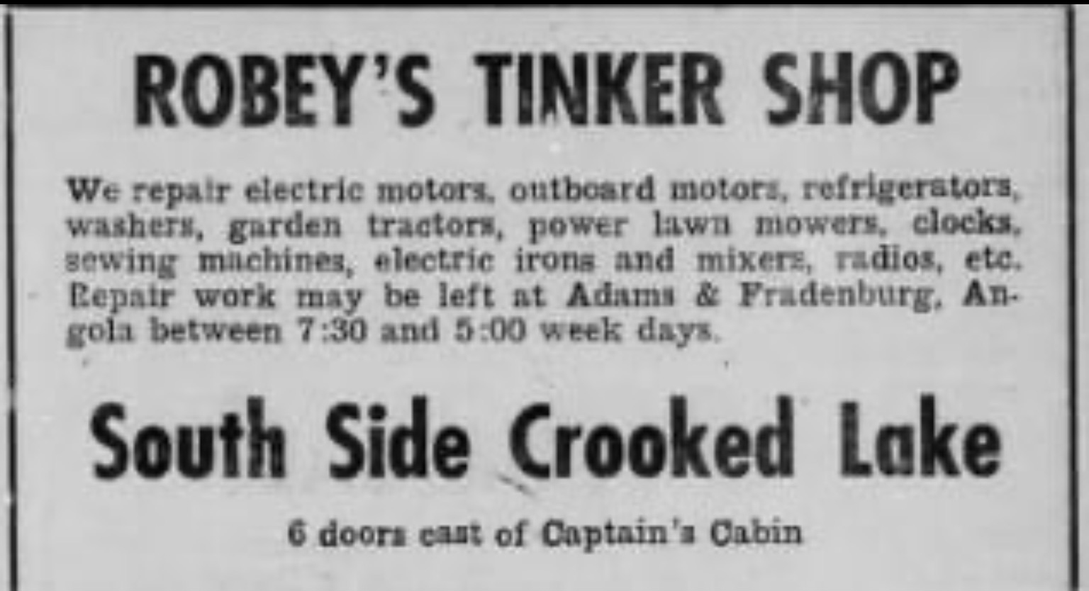 Crooked Lake History